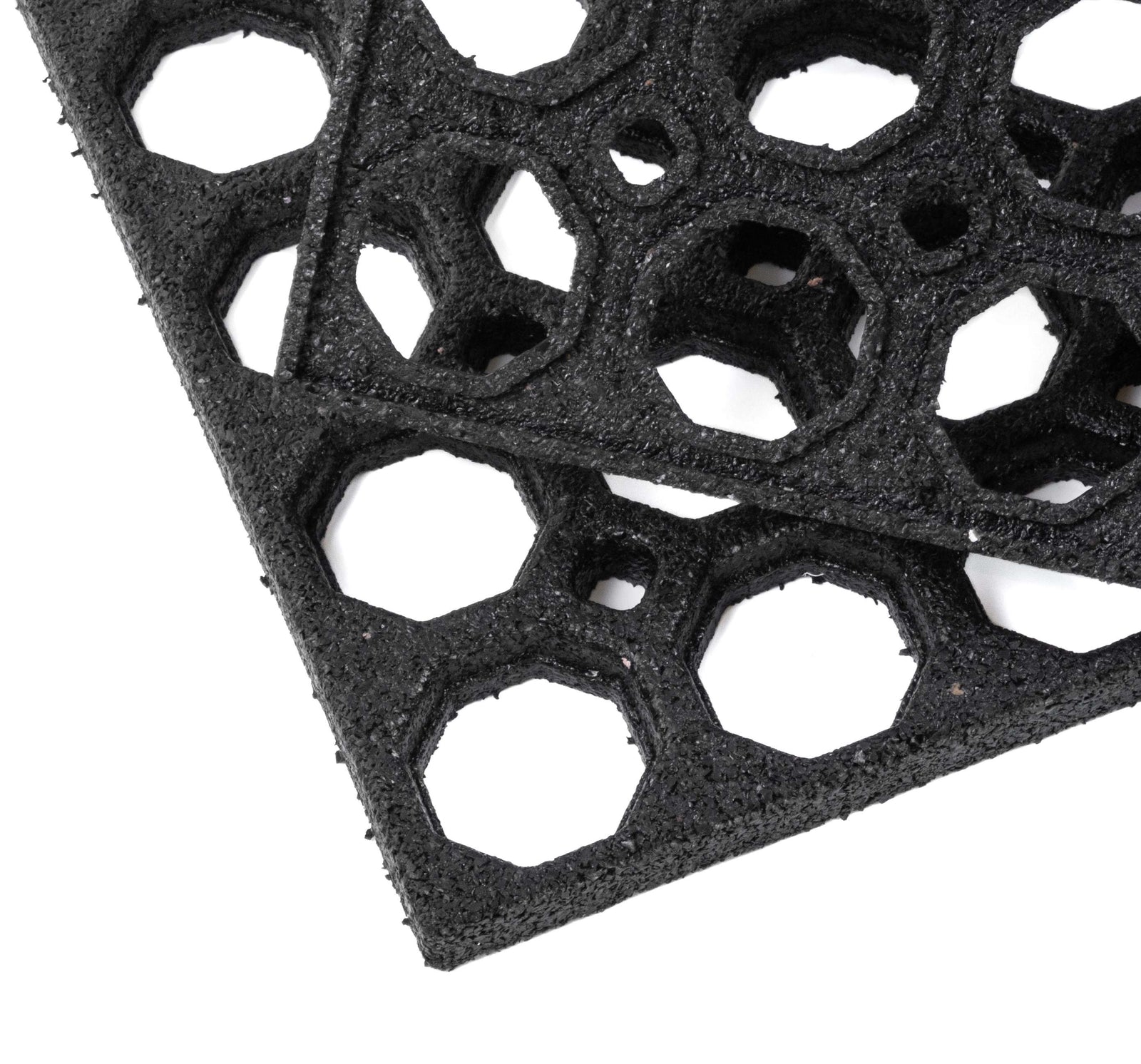 Rubber Ring Entrance Doormat | 120cm x 80cm | Black