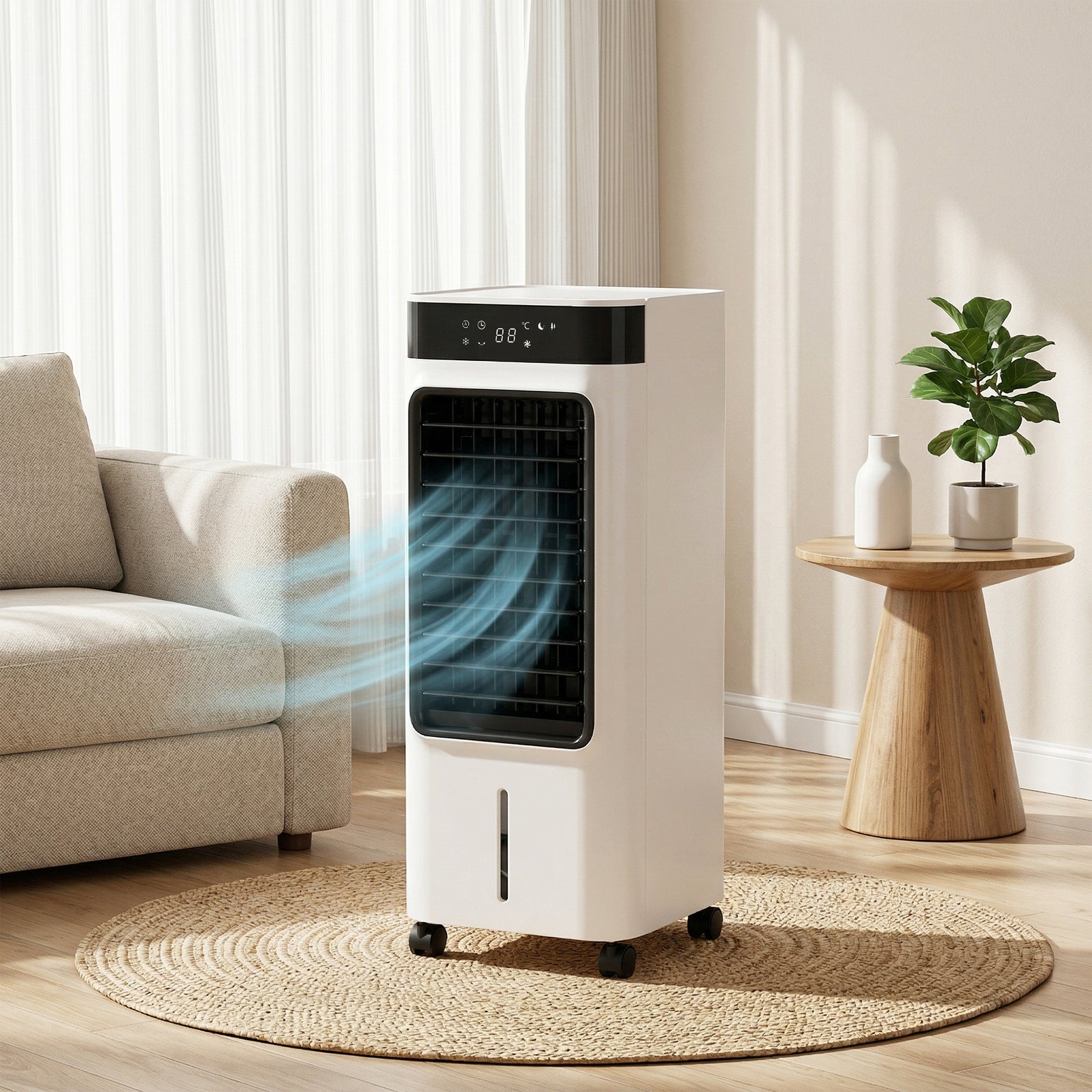 Portable Air Cooler, 3-in-1 Evaporative Air Cooler With 7l Water Tank