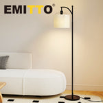Emitto Floor Lamp Corner Reading Light 3 Colour Dimming Adjustable Linen Shade