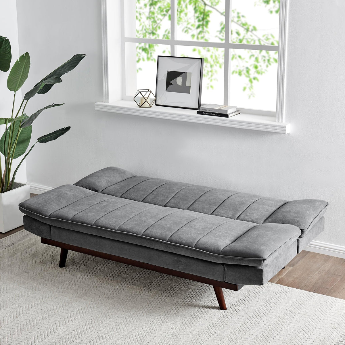 Mondaine Velvet Sofa Bed 3 Seater | Grey