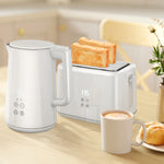 1.5l 3000w Fast Boil Electric Kettle And 2 Slice Toaster Set | Cream