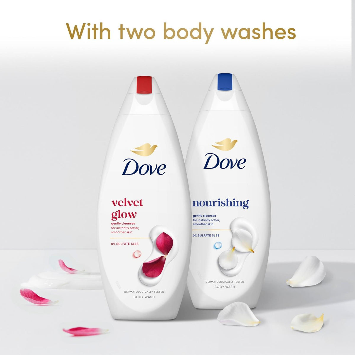 Relax Body Wash Collection Gift Set For Her With Shower Puff | Set of 2