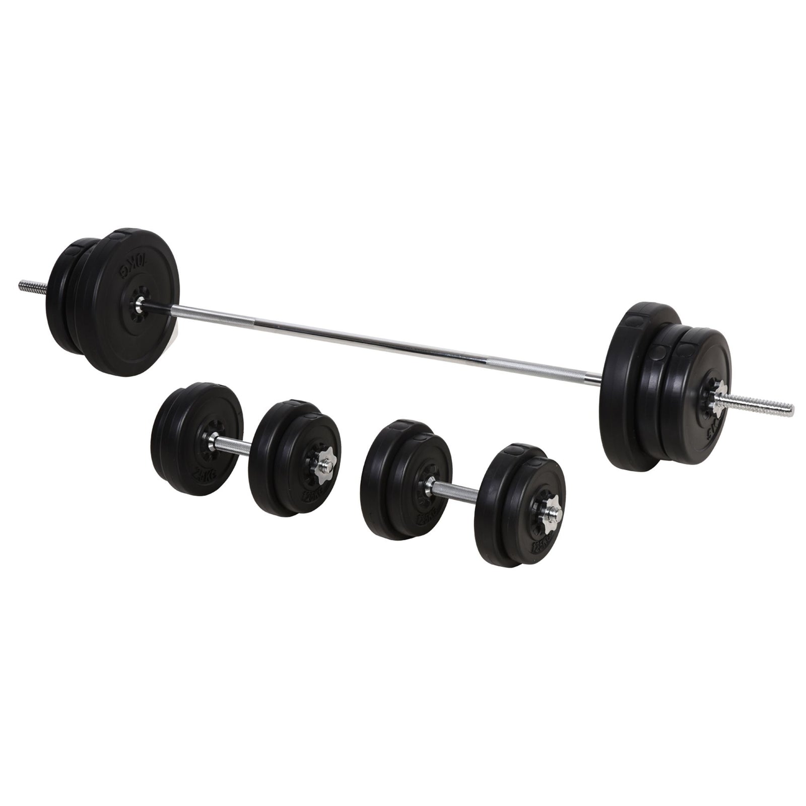65kg Adjustable Dumbbell And Barbell Set | Black
