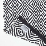 Trance Black And White Diamond Pattern Recycled Fibre Rug | 150cm x 220cm | Black & White
