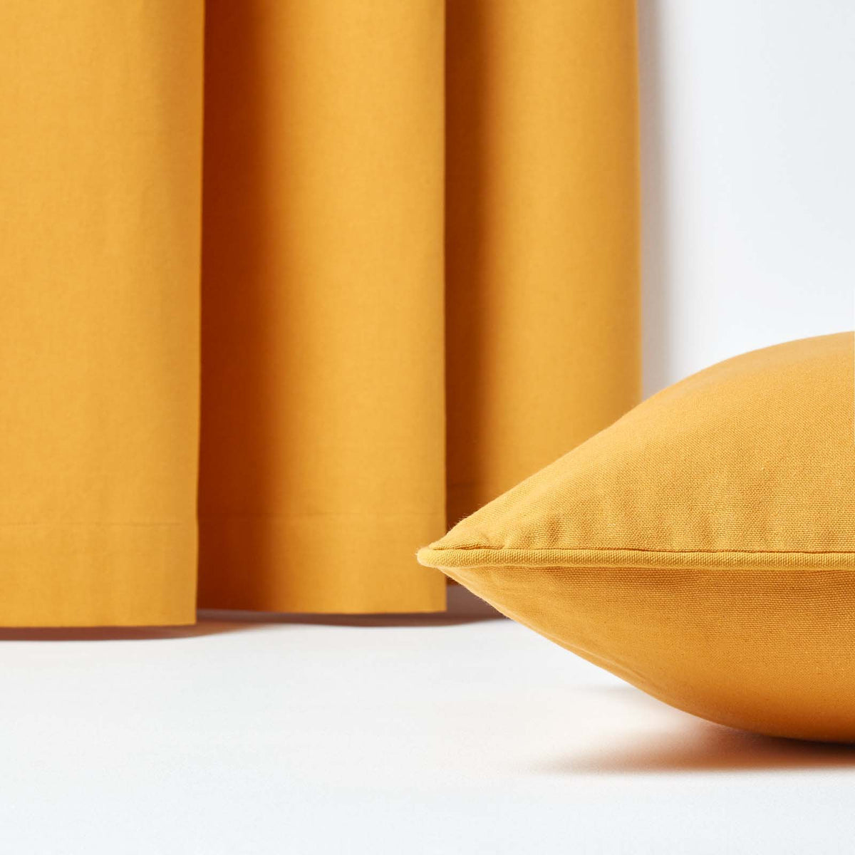 Cotton Plain Cushion Cover | 45cm x 45cm | Mustard