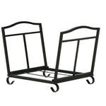 Foldable Firewood Log Rack W/ Scrolls