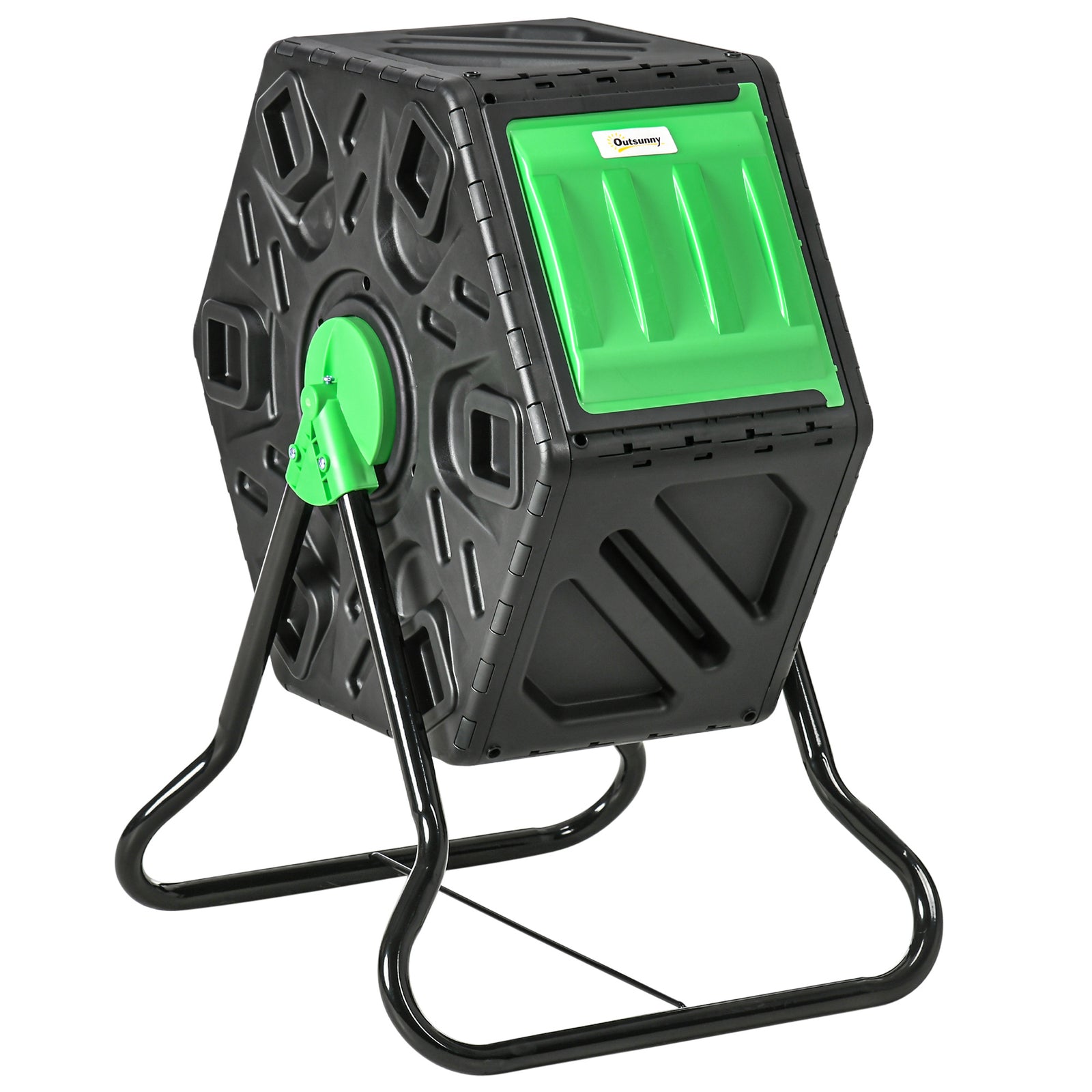 65l Garden Compost Bin, Rotating Composter With Air Holes