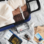 Set Of 3 Hard Shell Suitcases Overhead Carry On Cabin Bag & Check In 20kg+ Medium And Large Bag. | Set of 3 | Navy Blue