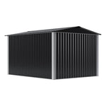 Breeins 8 X 10ft Large Metal Outdoor Storage Shed with Apex Roof, Lockable Double Sliding Doors & Air Vents, Weather-Resistant Garden Tool Storage House
