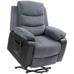 Power Lift Recliner Chair With Remote Control 2 Side Pockets | One Size | Gray