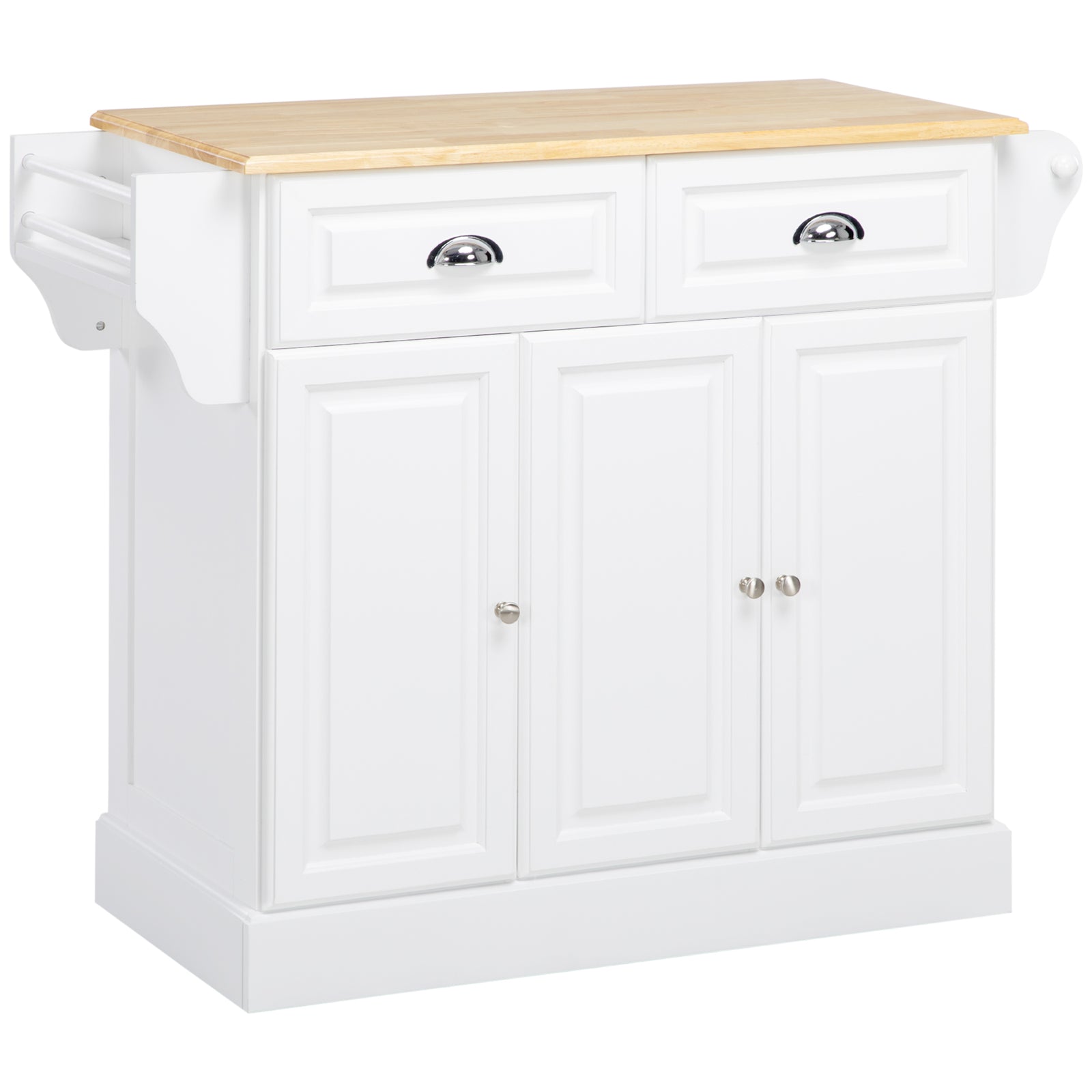 Trolley With Adjustable Shelf, Rolling Island