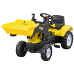 Pedal Go Kart Ride On Excavator W/ Front Loader Digger, Four Wheels Child