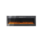 40/50/60-inch Wall Mounted & Recessed Led Electric Fireplace With 12 Flame Colors, Adjustable Brightness & Remote Control | Large