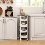 Kitchen Storage Trolley, Utility Cart | White