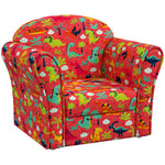 Kids Sofa Chair With Flamingo Design For Bedroom, Playroom | Red