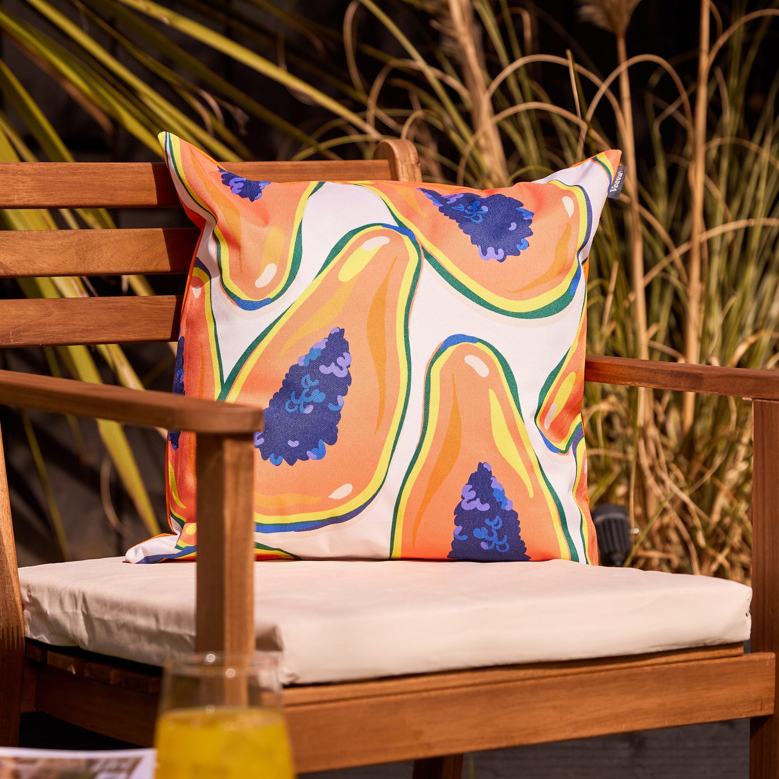 Fruit Print Outdoor Cushion