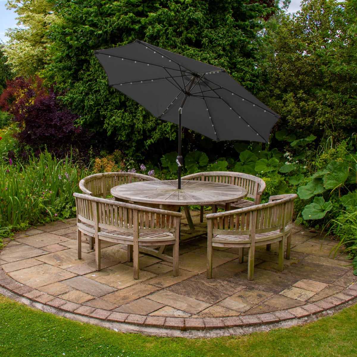 2.7m Led Tilt Parasol | Grey