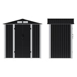 Breeins 6 X 4ft Lockable Metal Outdoor Storage Shed with Apex Roof, Double Hinge Doors & Air Vents, Weather-Resistant Garden Tool Storage House