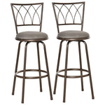 Swivel Armless Upholstered Bar Stools Set Of 2