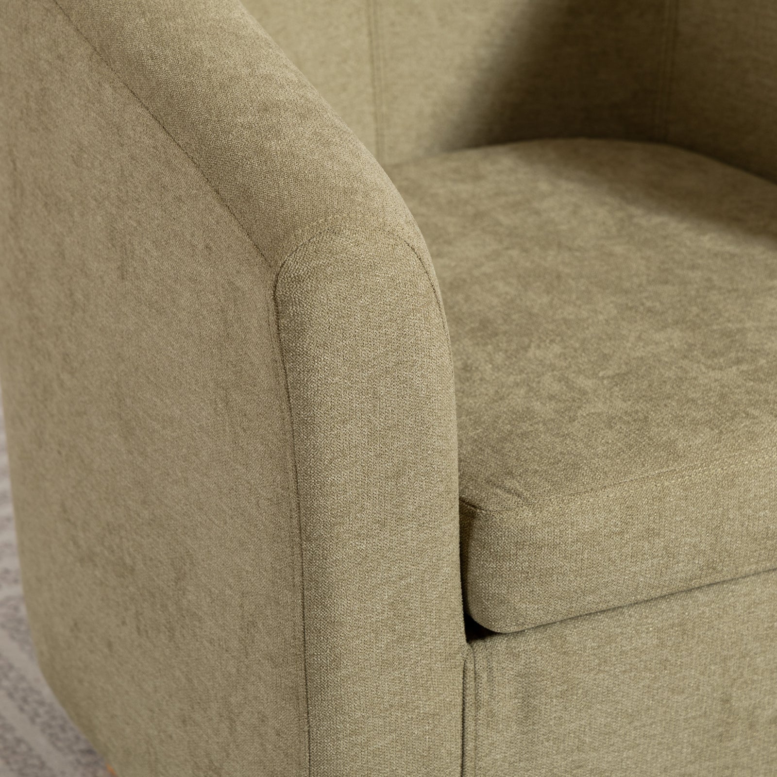 Millie Fabric Accent Chair | Eggshell Green
