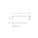 Swivel Towel Rack Matt Black Logic (40cm)