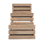 Oak Effect Wooden Packing Crate | Small | Brown