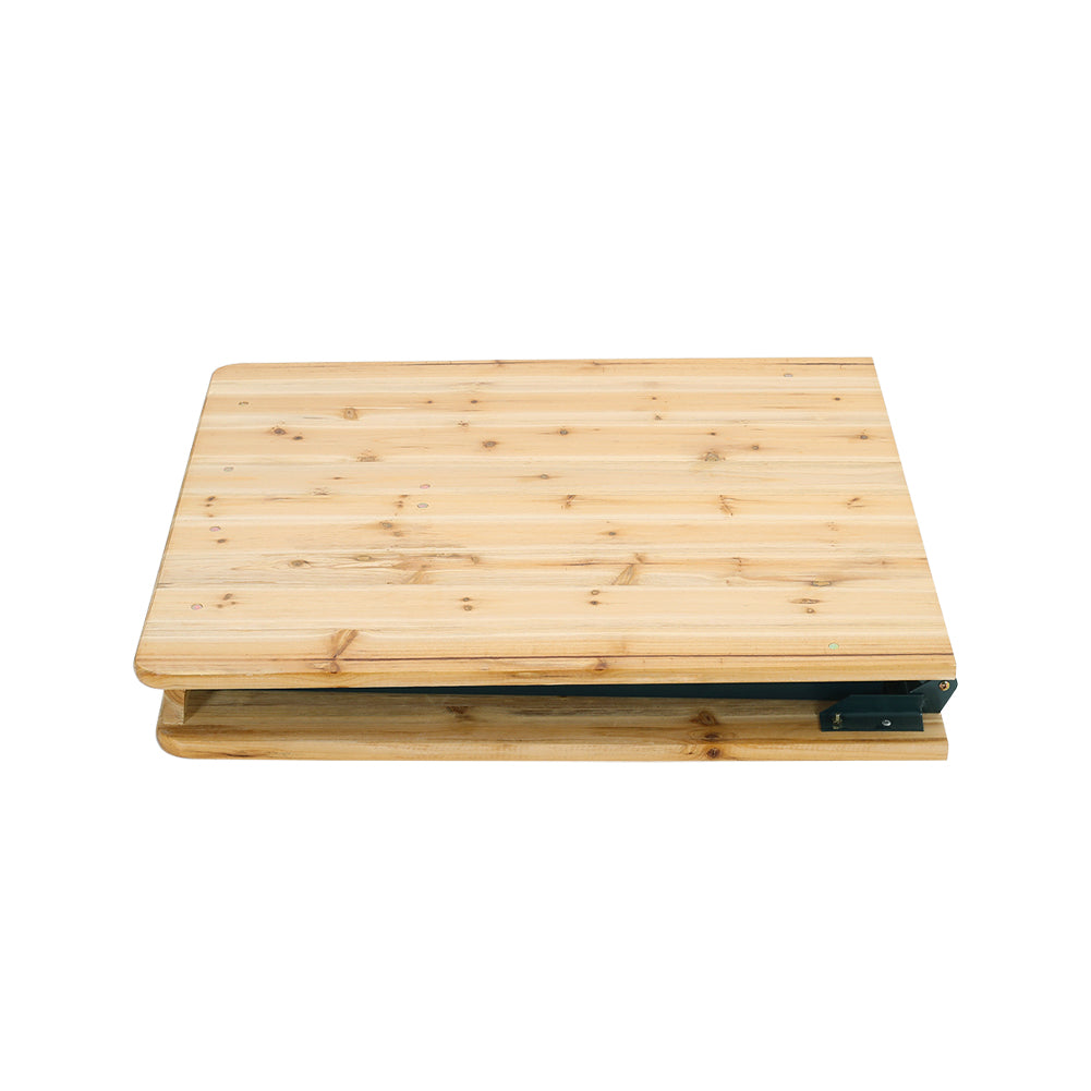 3-pieces Contemporary Folding Wooden Garden Bench Set For Outdoors