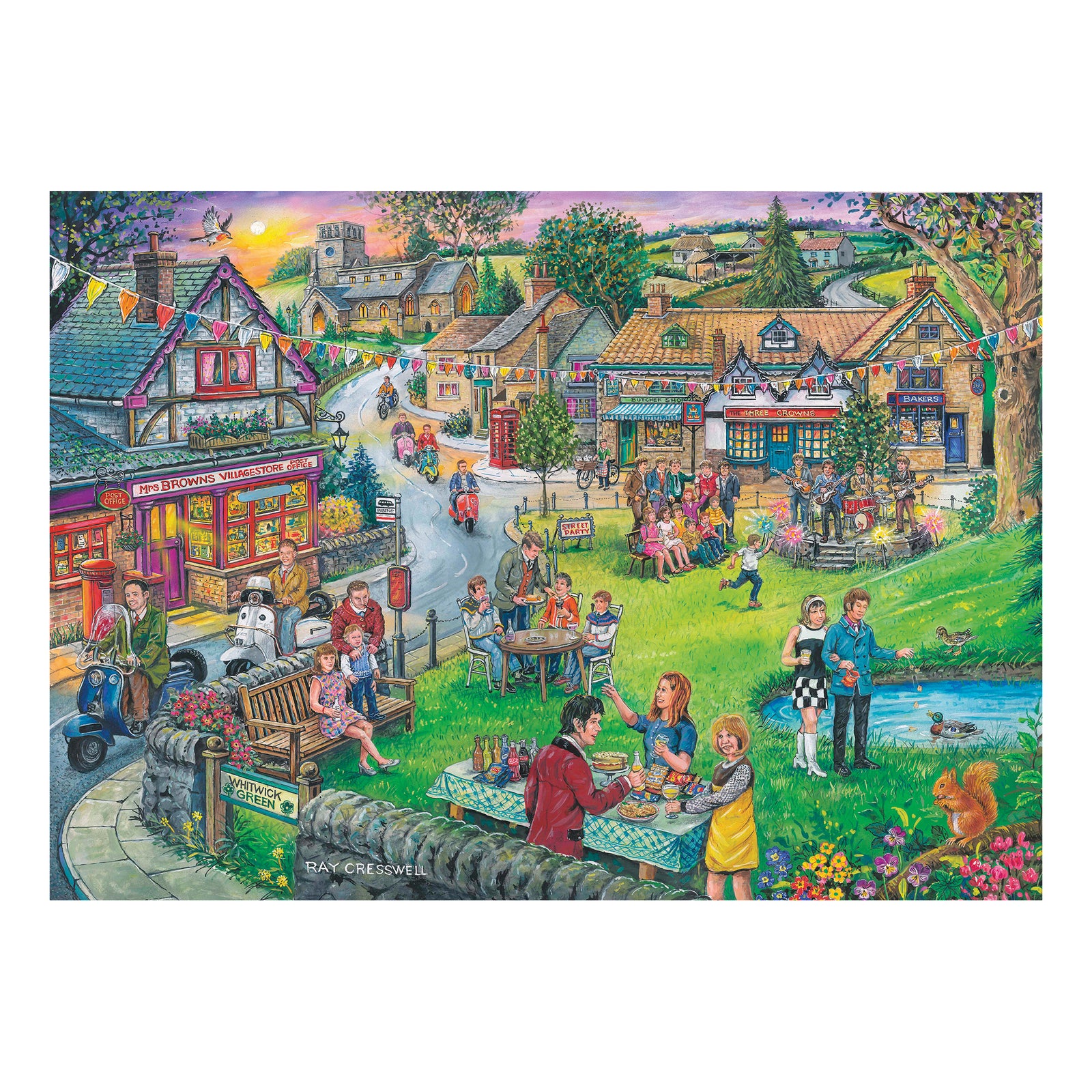Sixties Green Jigsaw - Big 250 Piece Jigsaw Puzzle For Adults & Kids, With Extra Large Pieces