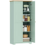 172cm Wooden Storage Cabinet Cupboard With 4 Shelves | Light Green