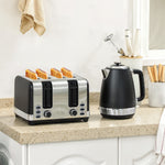 Quick Boil Kettle & Toaster Set | Black