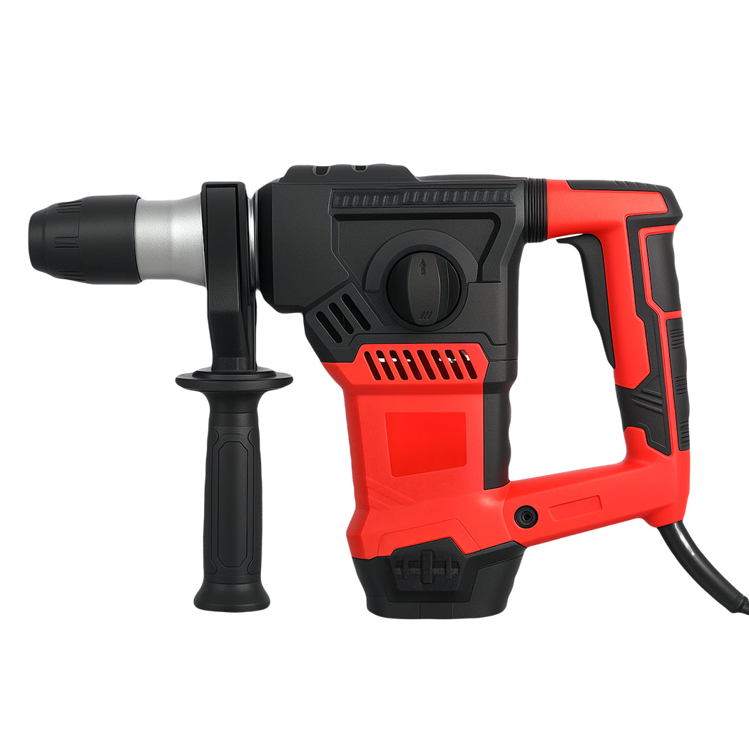 Hammer Drill Heavy Duty Corded Electric Impact Driver With Bit Set | Red