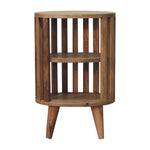 Solid Wood Ariella Double Shelf Oak-ish Bedside