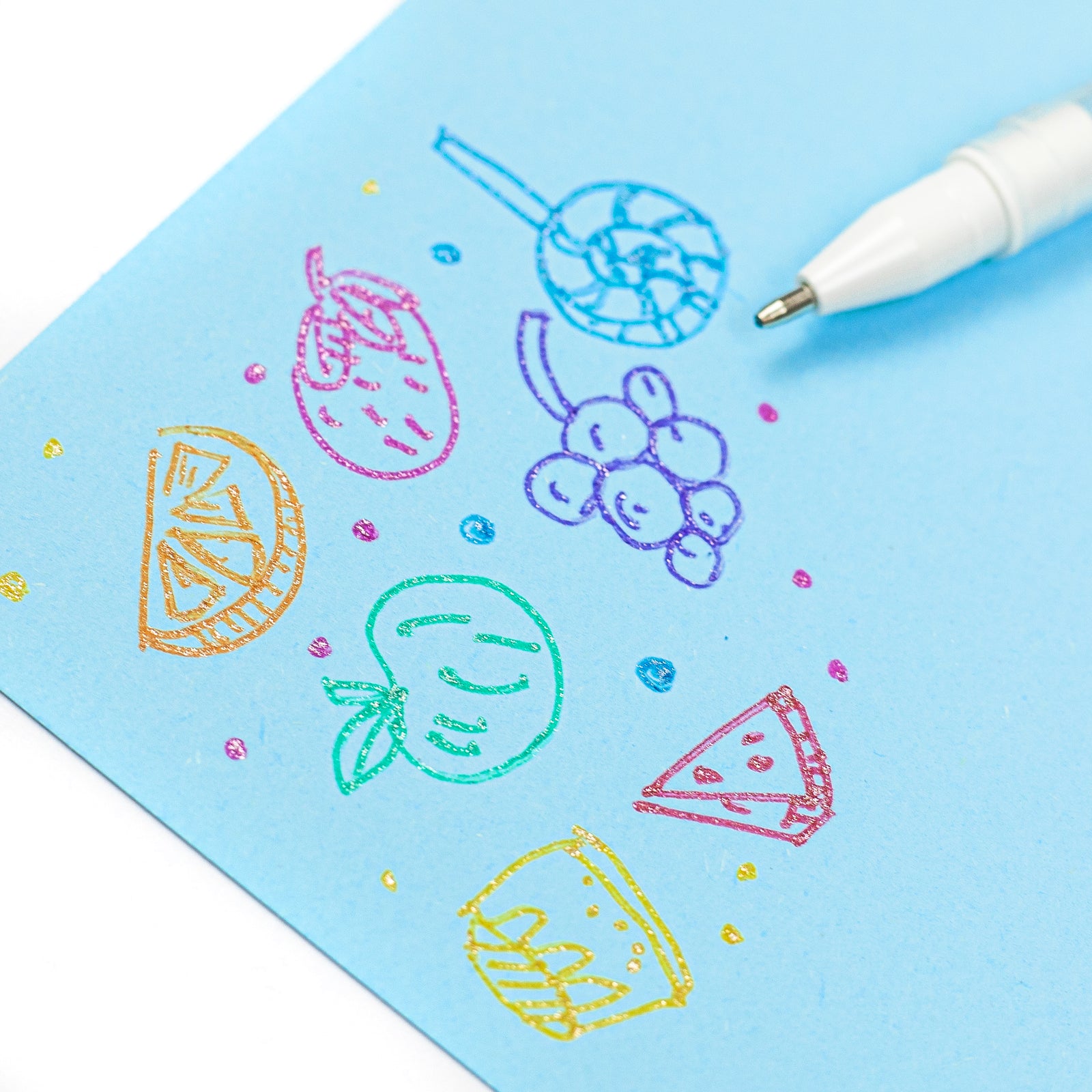 10pc Shimmer Scented Gel Pens For Kids