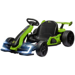24v Electric Go Kart For Kids With Adjustable Seat | Green