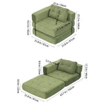 Folding Sofa Bed With Pillow | Green