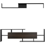 Tv Cabinet Wall-mounted Shelf Open | Black