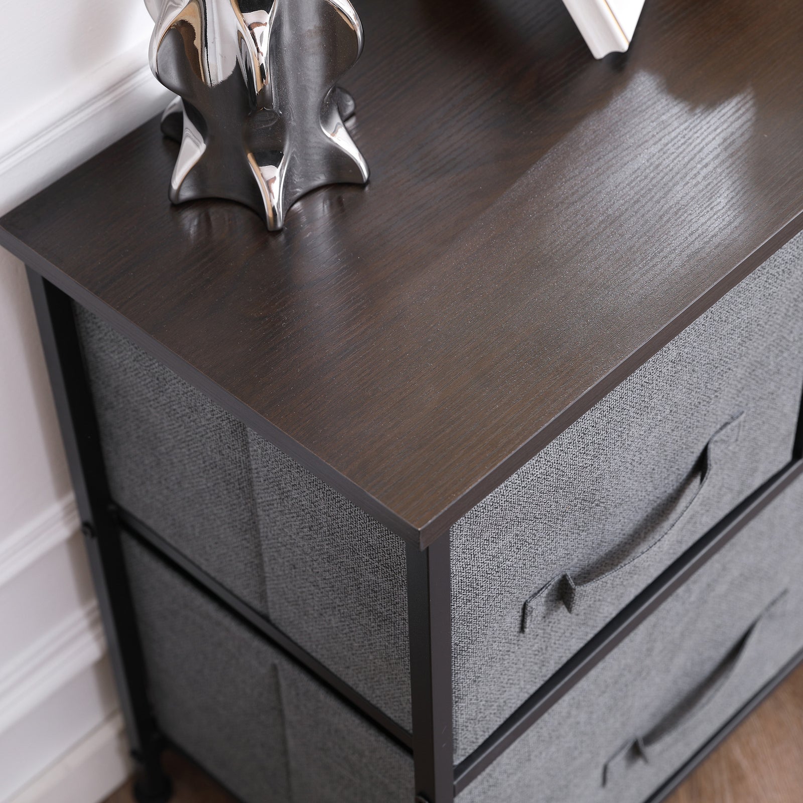 Chest Of Drawers, 5 Drawer Fabric Dresser For Bedroom