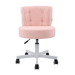 Height-adjustable Swivel Vanity Chair With Castors | Pink