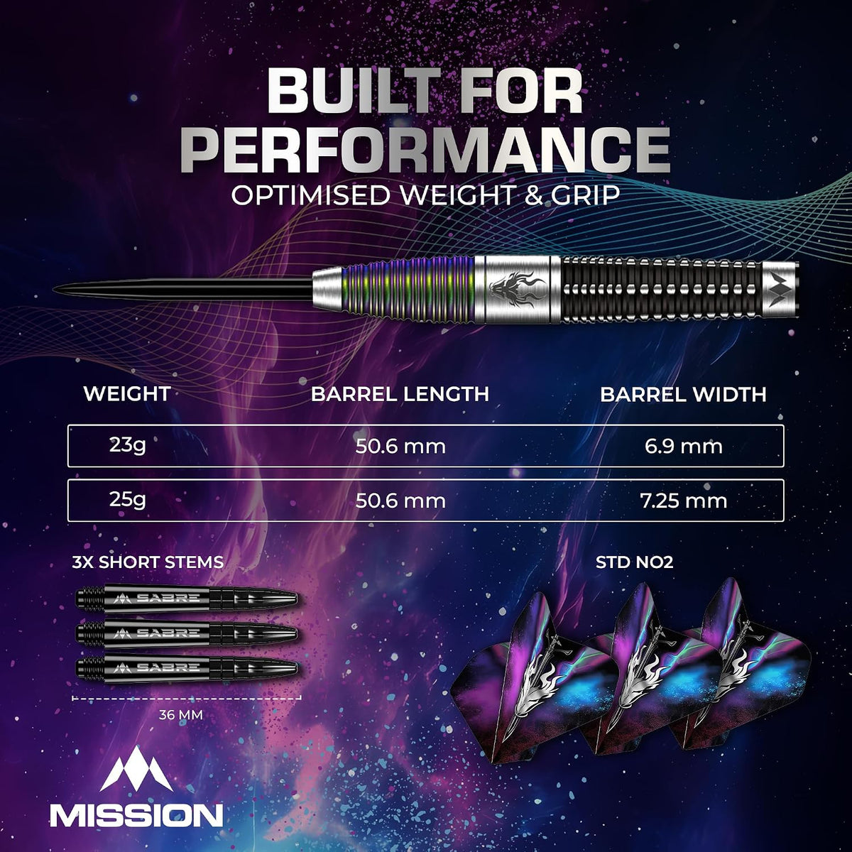 Occult Darts - Steel Tip - 90% | 23g | Multi