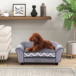 Dog Sofa Cat Couch Bed For Xs Dogs W/ Removable Sponge Cushion | Gray