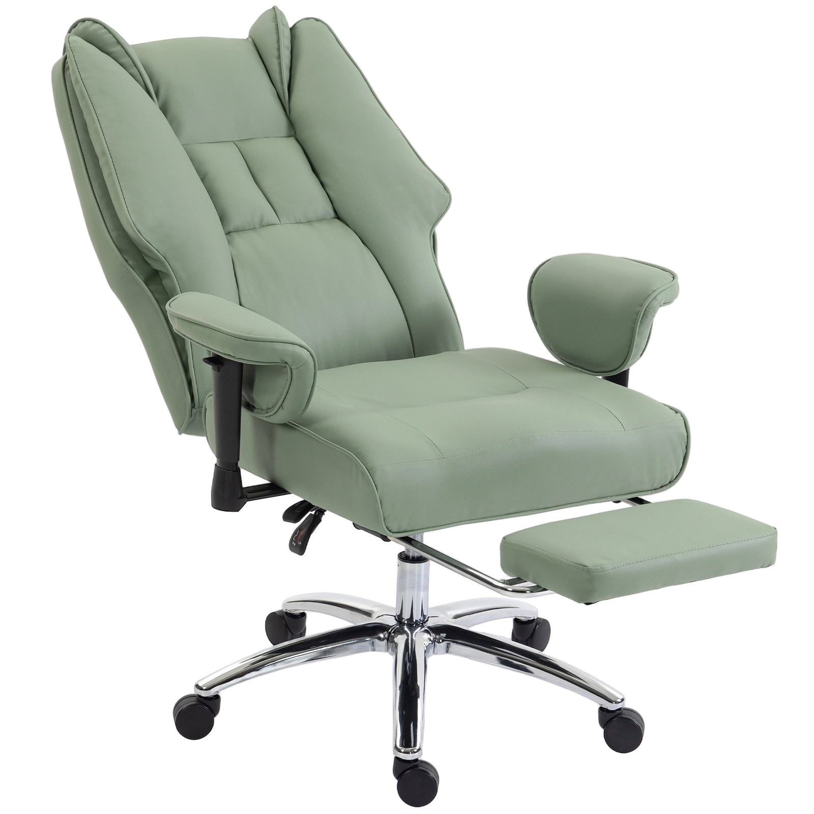 Executive Office Chair, Reclining Desk Chair With Footrest | Green