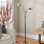 Paper Rope String-wrapped Lampshade Floor Lamp