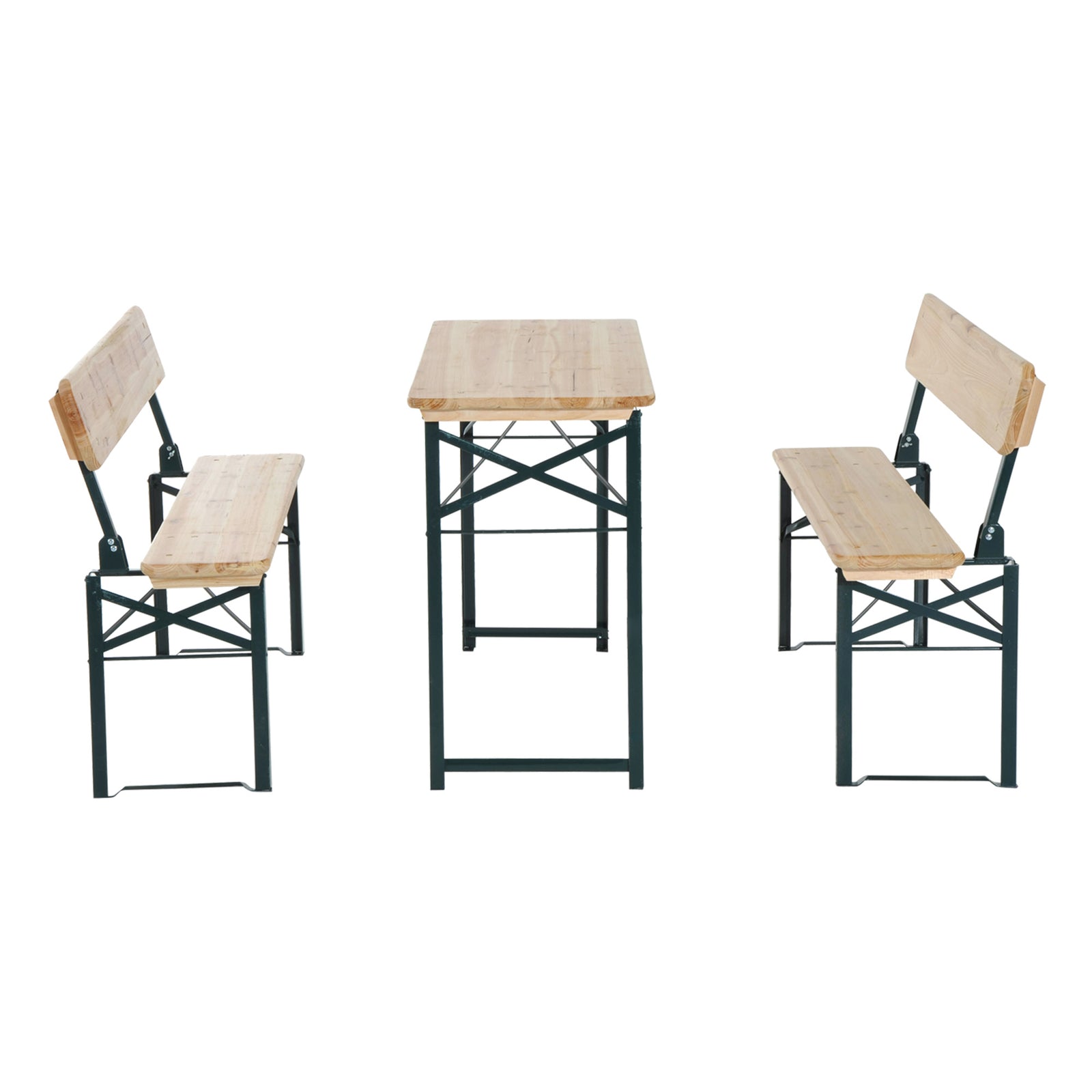 Portable Folding Camping Picnic Table And 2 Benches