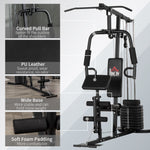 Multifunction Home Gym Machine With 45kg Weight Stack | Black