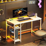 HOMCOM 120 X 60 Cm Home Office Desk Reversible Study Table For Bedroom White