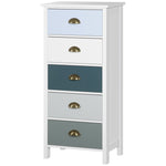Chest Of Drawers, 5 Drawer Storage Organizer Unit Bedroom | One Size | Blue
