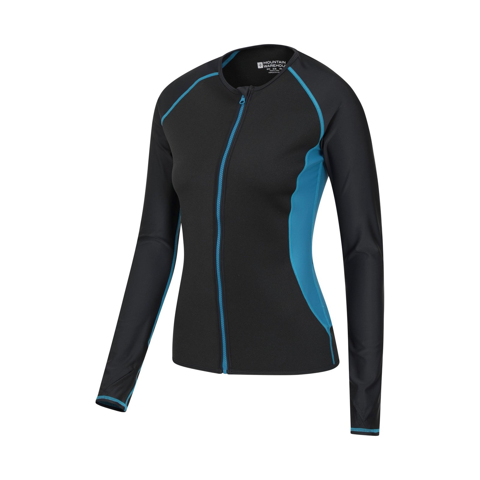 Womens/ladies Fistral Contrast Detail Rash Top | 14 UK | Blue