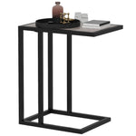C Shape Side Table W/ Wood-effect Top | Gray