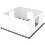 Pawhut Dog Whelping Box With Whelping Pad, Adjustable Entrance | White