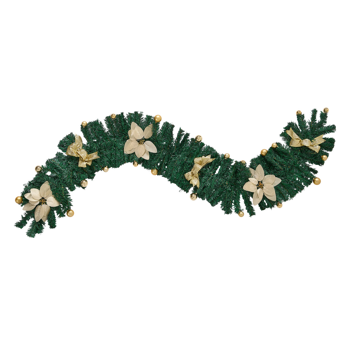 Pre-lit Artificial Christmas Garland | Green & White